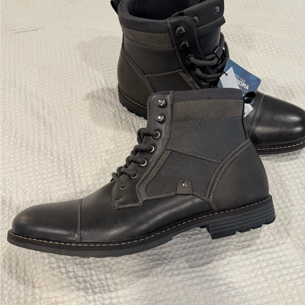 Men's Black Leather Boots